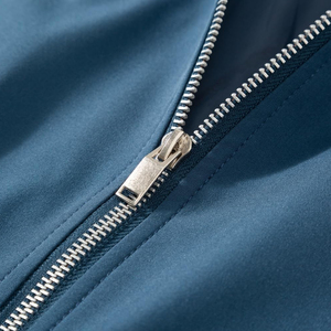 Venta al por mayor diseñado de moda de color sólido ligero cómodo activo completo cremallera chaqueta de ajuste regular de nylon Spandex chaqueta para los hombres - Product Image 2