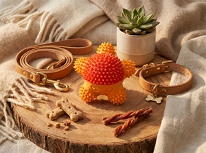 Ledu Starfish Fun <b>Squeaker</b> – Tough Dog Chew <b>Toy</b>, Rubber Sea Star - Product Image 5