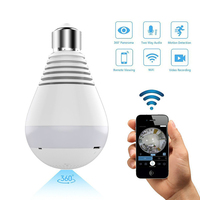 Cámara de Seguridad V9 V380 con Aplicación Inalámbrica, Detección de Movimiento Interior, Visión Nocturna, Bombilla de Luz, Mini Cámara Wifi para Uso Doméstico