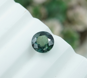 Saphir vert sarcelle taille brillant, pierre précieuse en vrac, 5x5x3 mm, 0,80 carat - Product Image 3