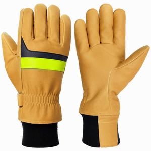 Guantes Cortos de Bombero Stone Short, Cuero de Grano de Búfalo, Membrana de TPU Ignífuga, Forro de Aramida, EN 659 - Product Image 2