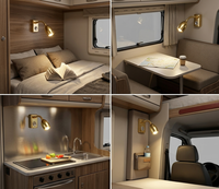 NRY Applique murale LED 12V basse tension pour camping-car, avec bras flexible col de cygne, éclairage de travail à faisceau focalisé, garantie 3 ans