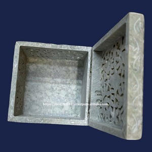 Diseño de pieza hecha a mano de tendencia, producto superior, caja de talla de esteatita de la mejor calidad con brillo Natural pulido para almacenamiento de joyas - Product Image 3