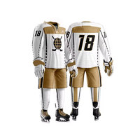 Uniforme de hockey sur glace pour hommes de qualité supérieure avec tissu respirant, coupe confortable et design personnalisé pour les sports d'équipe