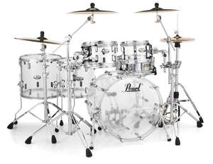Nuevo Set de Batería Acrílica Pearl Crystal Beat EXX725N de 8 Piezas con Herrajes - Blanco Puro - Product Image 1