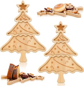 High Quality <b>Christmas</b> <b>Tree</b> Wood Carved Snacks Serving Platter For <b>Christmas</b> Party - Product Image 1
