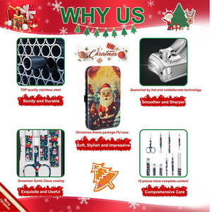 Custom <b>Manicure</b> <b>Set</b> 10 in 1 High Quality Stainless Steel Nail Clippers <b>Set</b> <b>Manicure</b> Kit <b>for</b> <b>Men</b> and Women PU Leather Case - Product Image 4