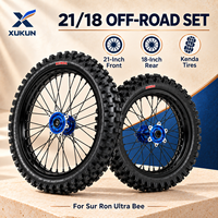 Ensemble complet de roues tout-terrain 21/18 pour Surron Ultra Bee, pneus Kenda, moyeu CNC, kit de remplacement pour moto électrique tout-terrain