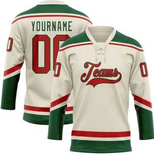 Jersey de Hockey sobre Hielo Personalizado Unisex Negro y Dorado, Cuello en V, Impresión Sublimada con Logotipo del Equipo, Manga Larga, Poliéster/Algodón que Absorbe la Humedad, 320g - Product Image 6
