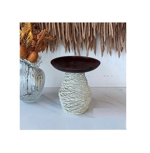 Classic Design Wooden <b>Cake</b> <b>Server</b> With Iron Stand Greatest Quality Round Shape <b>Cake</b> Stand By Home Arts - Product Image 1