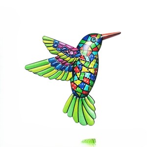 2 Piezas de Adornos Metálicos Geométricos Coloridos de Colibrí para Pared, Decoración Moderna para el Hogar, Pieza de Arte para Sala de Estar - Product Image 5