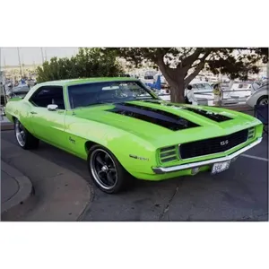 Fida Pistachio Green Camaro SS at the Marina Impression sur toile - Product Image 6
