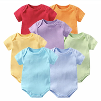 Body de Manga Corta con Botones a Presión para Bebés Recién Nacidos, Unisex, 100% Algodón Tejido, para Bebés y Niños Pequeños