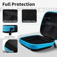 Étui de transport pour écouteurs EVA avec mousqueton, organiseur de rangement portable pour casque et petits accessoires