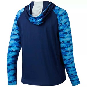 Cómoda Sudadera con capucha de pesca de poliéster Spandex Protección solar UV Diseño de camuflaje Sublimación personalizada con camisas con capucha en conjuntos - Product Image 5