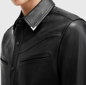 แจ็กเก็ตหนังสำหรับผู้ชายเสื้อแจ็คเก็ตหนังกันลม - Product Image 4