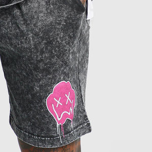 Ensemble de t-shirts et shorts délavés à l'acide sur mesure pour hommes ensemble de t-shirts et de shorts à la mode avec ensembles délavés à l'acide de couleur assortie - Product Image 6