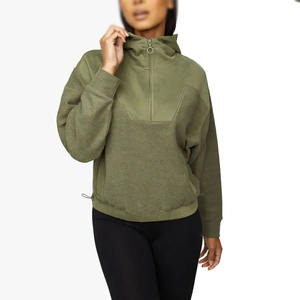 Sudadera con Capucha y Cierre de Cremallera de Alta Calidad, Ajustada, de Algodón, con Cuello Alto, 14 Cremalleras, para Mujer, Venta al por Mayor - Product Image 1