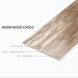 600x1200mm moderno antideslizante tallado desgastado madera CHOCO pulido azulejos de porcelana esmaltada antibacteriano para hoteles Interior al aire libre - Product Image 3