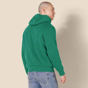 Fast Shipping Wholesale Men's Green Sherpa <b>Lined</b> <b>Hoodie</b> Heavyweight 400 GSM <b>Fleece</b> Pullover Custom Logo USA Bulk Order - Product Image 2