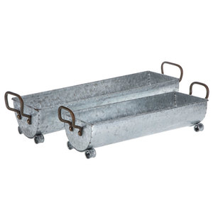 กระถางต้นไม้อลูมิเนียมดีไซน์เรียบง่าย,กระถางต้นไม้โลหะสมัยศตวรรษกลางแนวโมเดิร์นดีไซน์เรียบง่ายพร้อมชิ้นส่วนที่มีสำเนียงฐานโค้ง - Product Image 3