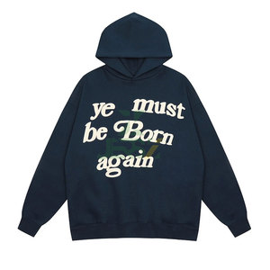 Oem Custom Winter Puff <b>Hoodies</b> <b>Men</b> Streetwear Print Regular Fit Pullovers Trendy Hooded Sweatshirts Breathable Casual Wear - Product Image 1
