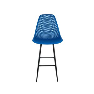 Taburete de Barra NEWBELLA Sapphire Ada 65, 65 cm, Azul, de Fibra de Vidrio Reforzada con PP, para Isla de Cocina y Barra de Desayuno, Hecho en Turquía - Product Image 1