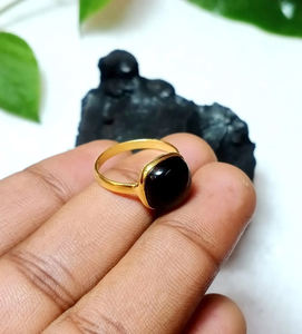 Natural Gold Sheen Obsidian <b>Rings</b> 10mm <b>Cushion</b> Gemstone 925 Sterling Silver 18K Micron Gold Plated Trendy Unisex Silver Jewelry - Product Image 2