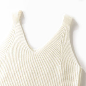 Women's tank Top Knitted Thread Rib <b>Vest</b> Women <b>Slim</b> Cropped Breathable Women Crop Pit Striped V-neck Tank Top Haus Industries - Product Image 6