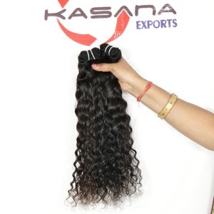 Fabricante 100% Remy Cutícula alineada Templo vietnamita Máquina natural Doble trama Extensiones de ondas profundas Paquetes de cabello indio - Product Image 1