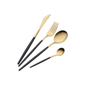 Classic Designed Stainless Steel Reusable Wedding <b>Cutlery</b> <b>Set</b> <b>Gold</b> with a Mirror Finished Offering Premium Quality for Dining - Product Image 1