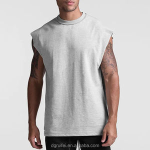 Vêtements personnalisés marque privée respirant Fitness entraînement hommes t-shirt sans manches surdimensionné coupé Fitness Gym débardeur hommes - Product Image 2