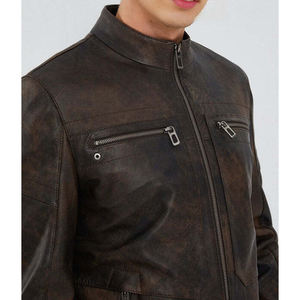 Venta al por mayor de chaqueta de cuero auténtico personalizable para hombre último diseño reversible transpirable - Product Image 6