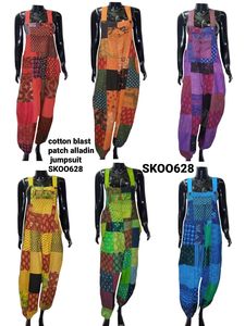 SK NOOR SONS Women's Boho Style Alladin-Inspired Long <b>Jumpsuit</b> Loose Fit Cotton Blast Patch One Piece Romper Full Length Fashion - Product Image 3