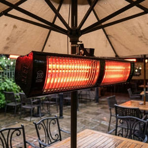 ELCON EIR-4000 Short Wave <b>Infrared</b> Heater 4000W IP65 Waterproof Black Aluminum Double <b>Lamp</b> Freestanding 22m Coverage - Product Image 4
