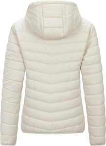 Blouson matelassé pour femme avec logo personnalisé brodé, col montant, fermeture éclair, imperméable, manteau d'hiver fin et uni - Product Image 4