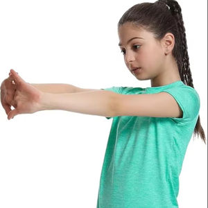 Camisetas deportivas para niñas, camisetas deportivas de manga corta con ajuste en seco, camisetas deportivas con cuello redondo, camisetas para niños y adolescentes - Product Image 2