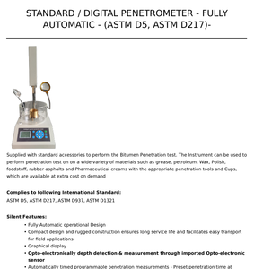 Penetrómetro digital completamente automático confiable para detectores de metales industriales de prueba de betún y petróleo para exportación - Product Image 2