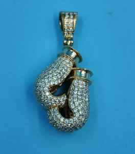 Unique Boxing <b>Gloves</b> Shapes Moissanite Round Cut Diamond Pendant 925 Silver Party Gift for Fashion Jewelry Pendants - Product Image 6