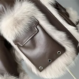 Chaqueta de cuero ajustada para mujer, prendas de vestir exteriores con estilo a la moda, ropa informal cómoda de alta calidad, duradera, genuina para todos los días - Product Image 5