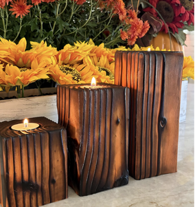 Porte-bougie en bois créatif pour la décoration de la maison de Noël, fait à la main avec des couleurs et des tailles personnalisables en provenance d'Inde - Product Image 6