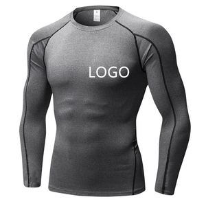 T-shirt de compression pour hommes en gros - Vêtements de sport respirants, écologiques, à séchage rapide et extensibles, fabriqués sur mesure en usine - Product Image 3