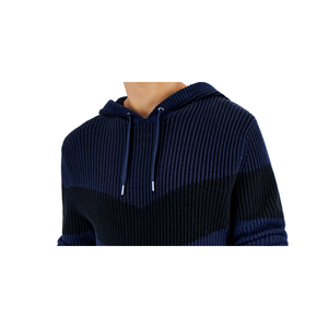 Felpa con Cappuccio INC International Concepts da Uomo XL/XS Blu Bicolore, Abbigliamento Invernale Lavorato a Maglia con Stampa Serigrafica a Motivo Uniforme - Product Image 2