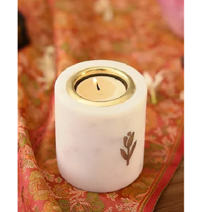 Candle <b>Tea</b> <b>Light</b> <b>Holder</b> Round Brown Marble Decorative for Table Centerpiece Anniversary Birthday Corporate Gifts - Product Image 6