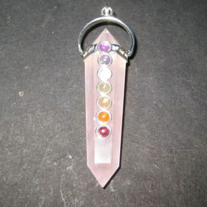 Colgante de Cristal de Ágata Europea Ecológico Hecho a Mano, Piedra Curativa Natural de Doble Punta, Estilo de Arte Popular, Feng Shui, Elegante y de Hadas - Product Image 1