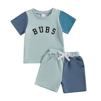 Conjunto de Ropa Cómoda para Niños Pequeños, Secado Rápido, Ecológico, de Algodón Tejido, OEM ODM, Alta Calidad, Personalizable, 4 Piezas