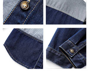 Chaquetas vaqueras ajustadas de diseño personalizado de buena calidad para hombre High Street transpirable mangas completas fabricadas en fábrica para otoño - Product Image 4