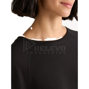 RELEVO INDUSTRIES Men's Plain Black Cotton <b>Knitted</b> Two Piece Summer T-Shirt and Shorts <b>Set</b> Breathable Casual Outfit Model 065 - Product Image 6