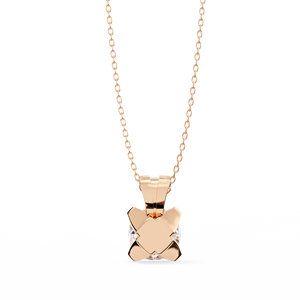 Elegante Collar con Colgante de Diamante Cultivado en Laboratorio con Corte Brillante, Chapado en Oro Rosa de 14k, Certificado IGI, para Uso Diario - Product Image 4