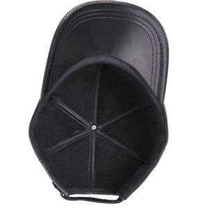 Gorra de Béisbol de Cuero Unisex al por Mayor, Gorra de Béisbol de Cuero Ajustable para Hombre, Gorra Clásica de Cuero Negro Sólido para Invierno y Actividades al Aire Libre - Product Image 3